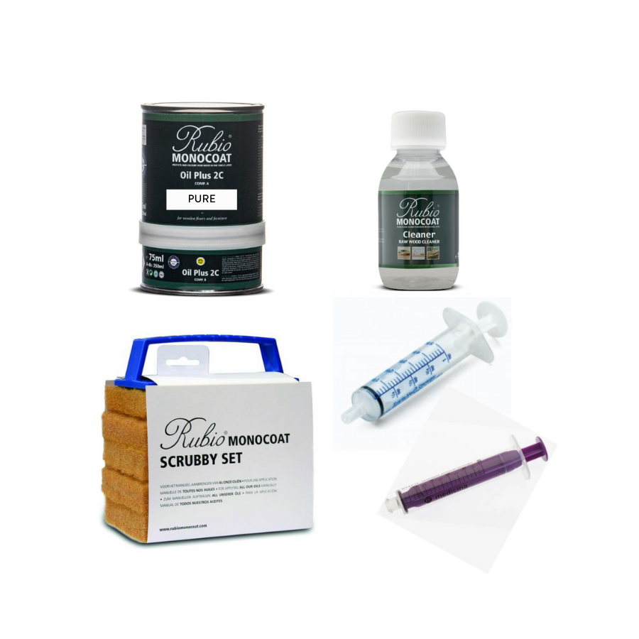 Rubio Monocoat Oil Plus 2C DIY Kit in Pure - 390ml